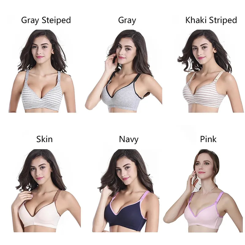 Our 100% cotton pretty Maternity Bras Wirefree Nursing Bra Panties Set Pregnancy Clothes Prevent Sagging Breastfeeding Women's Breathable Lactancia Bra