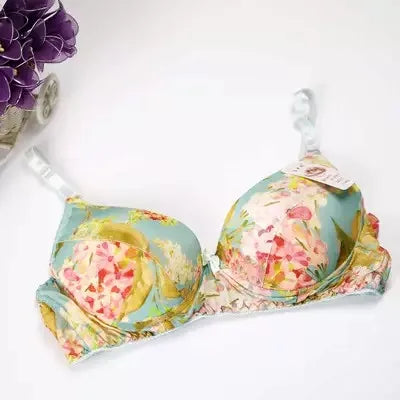 Our luxury Hot-Selling Mulberry silk bra underwear double faced silk print bra