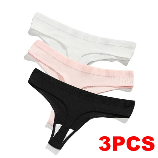 Our 3pcs Women's Panties Female Underwear Thong Seamless Panties For Women Cotton Briefs Sex G-string Low Waist Under panties Sexy