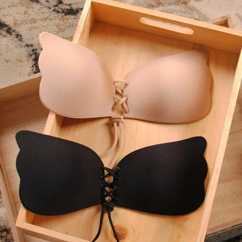 Our Women Sexy Strapless Adhesive Stick Bra Invisible Strapless Push Up Bras Backless Lingerie Seamless Silicone Bralette Underwear