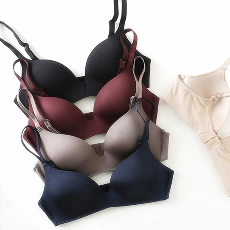 Our Sexy Silk Wireless Bra For Women High-quality Gather Sexy Underwear Push Up Simple Lingerie Seamless Brassiere Bralette