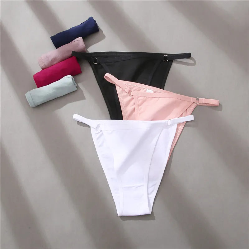 Our all of me 5PCS/Set Sexy Underwear Cotton Panties Women Lingerie Female Underpants Hoop Design Waistband Briefs Intimate Bikini Panty Woman