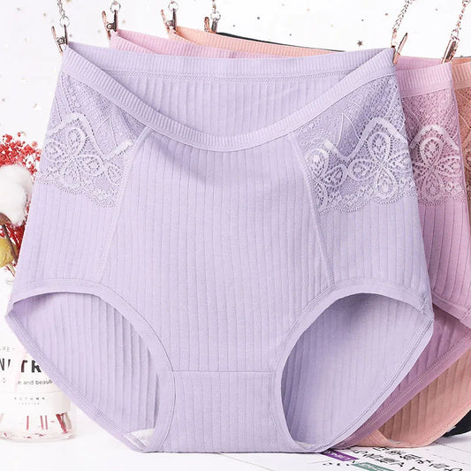 Our plus size XL-6XL Plus Size High Waist Panties Women Cotton Underwear Comfortable Elastic Soft Large Elastic Soft Ladies Seamless Briefs