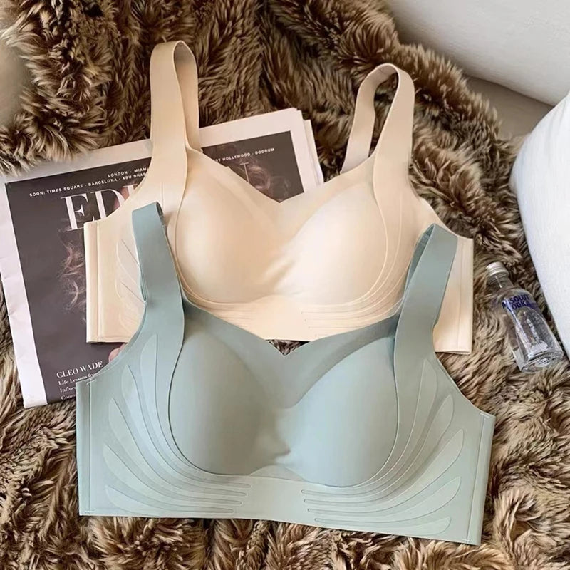 Our comfortable Sexy Lifting Seamless Underwear Women's Small Breasts Gathering No Steel Ring Upper Holder Breast Adjustable Ladies Bra