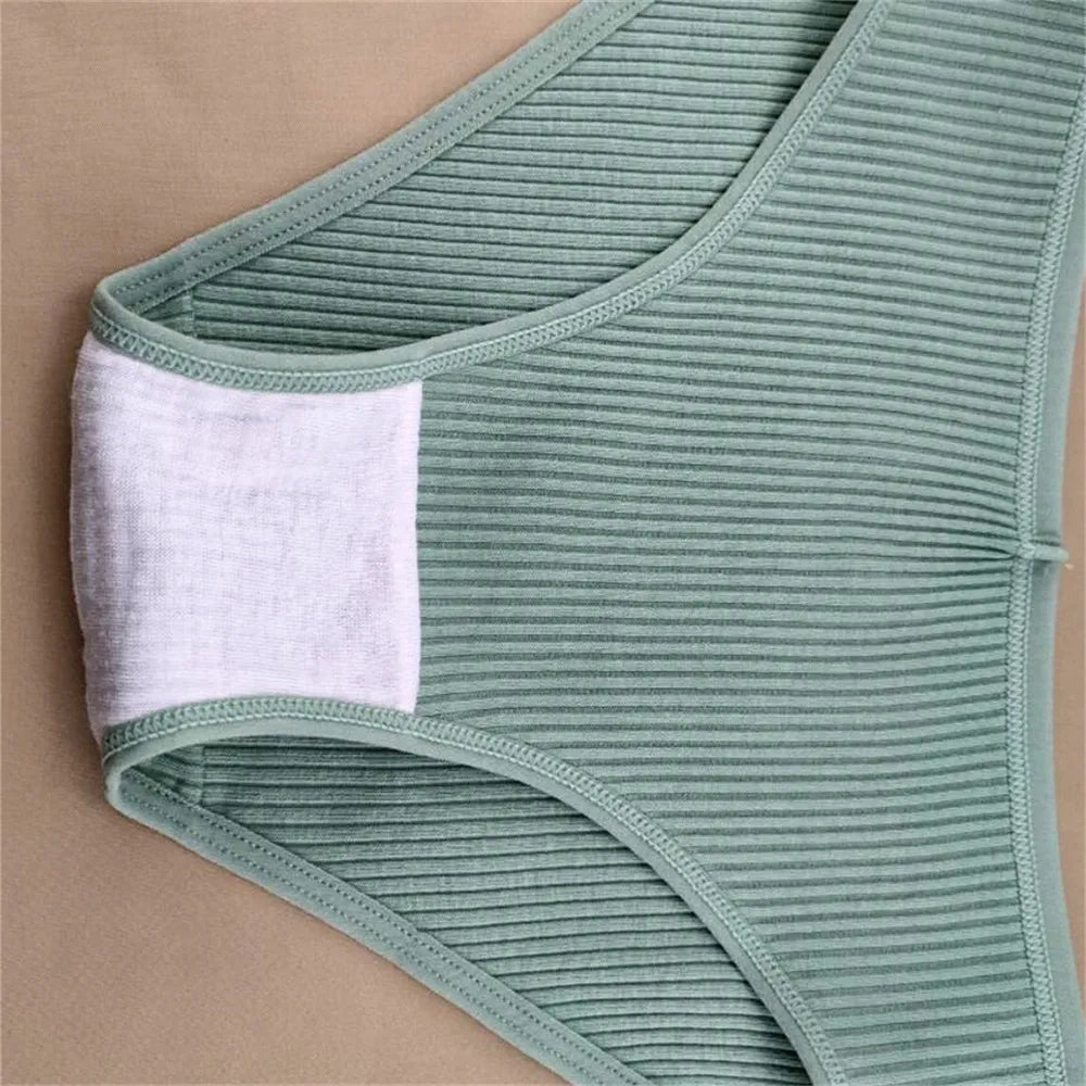 Our Fabia cheeky and hipster 3Pcs/Pack M-XXL Simple Ribbed Cotton Briefs Women Pack Plus Size Sexy Panties Ladies Comfortable Underwear Lingerie