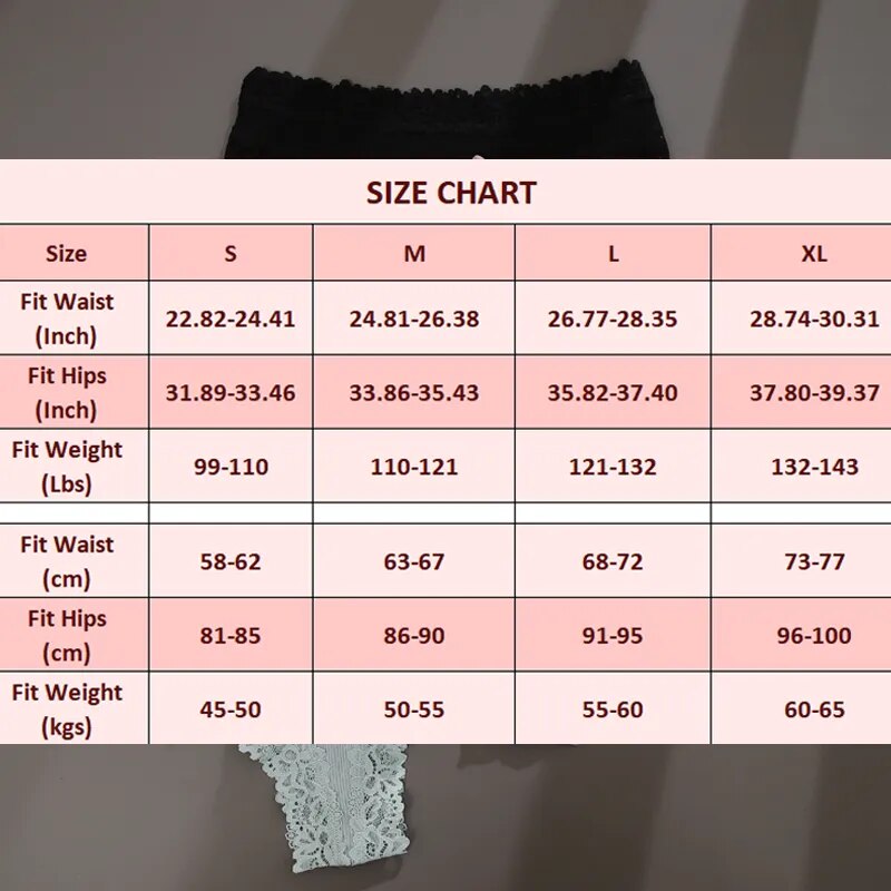 Kayna 3PCS Lace Seamless Cotton Panties Ribbed Brazilian Pants Low Waist Women Panties Breathable Girls Underwear Plus Size Lingerie