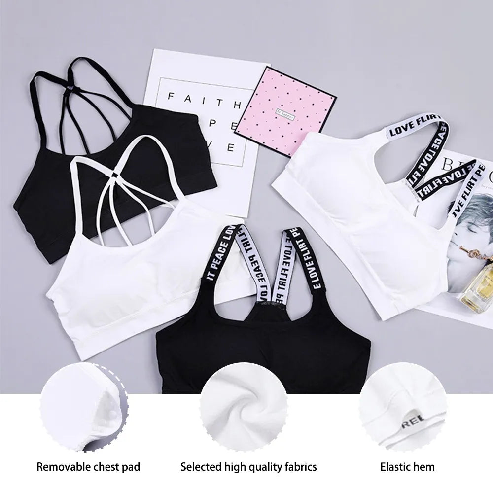 The peace and love bra Sexy Bra Top Women Sports Bra High Impact for Gym Fitness Female Pad Sportswear Tank Top Yoga Push Up Bralette