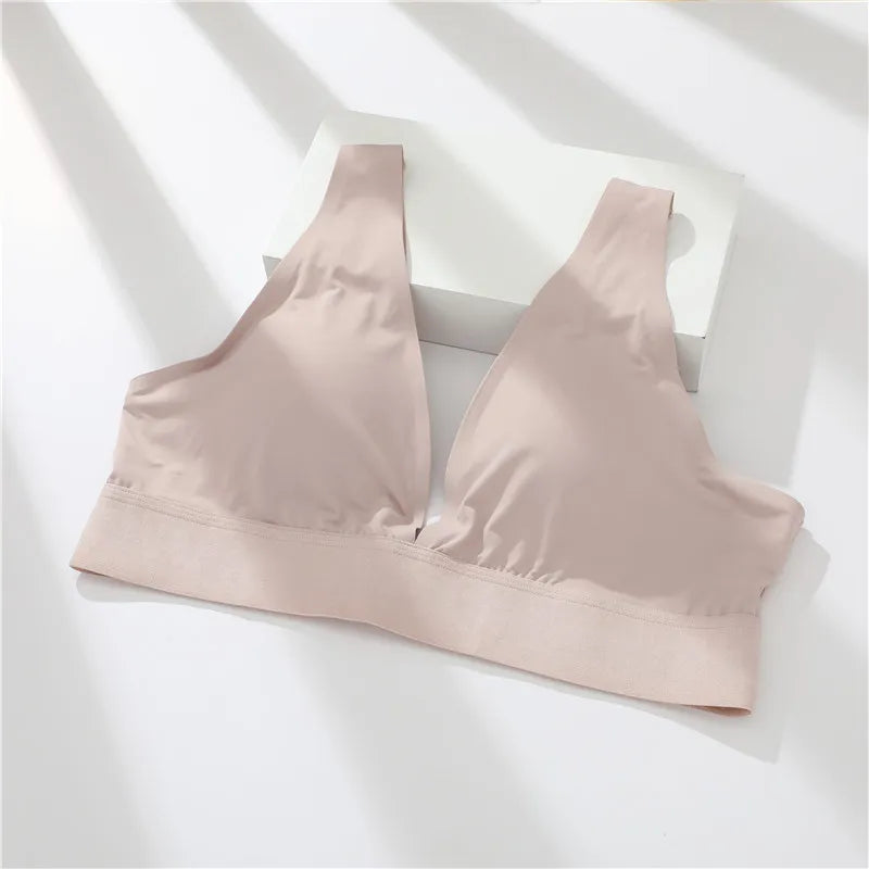 Our Women's Bras Seamless Bras For Women Sexy Lingerie Deep V Backless Bralette Intimates Push Up Bra Back Closure Brassiere