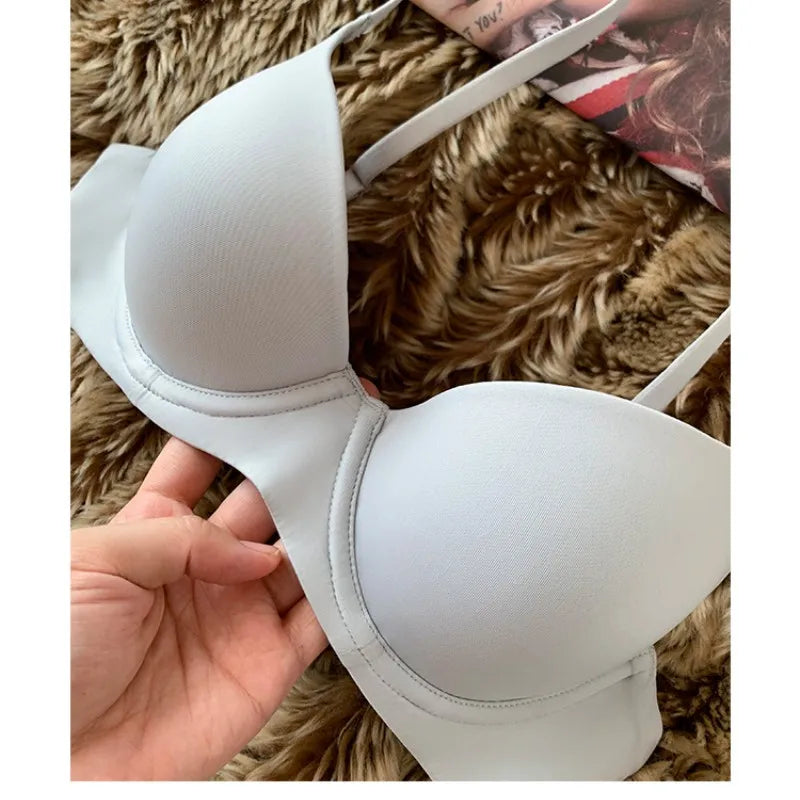 Our Seamless satin Bras For Women Push Up Bra Invisible Support Brassiere Sexy Lingerie 3/4 Cup Top Soft Simple Bralette Women's