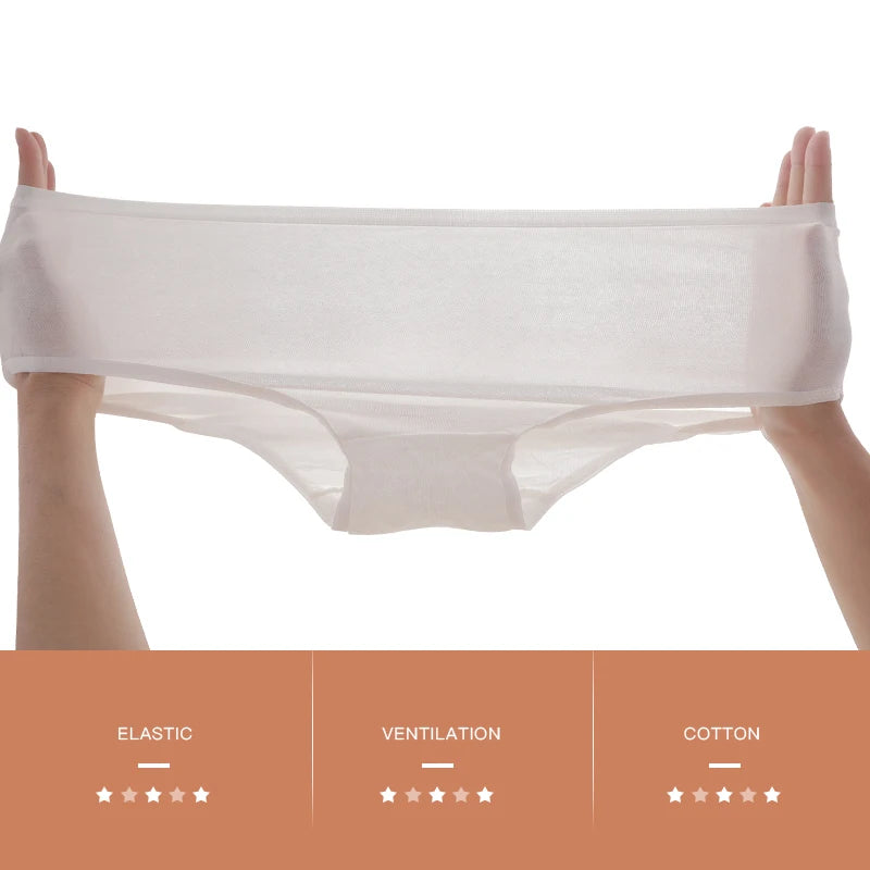 Our 100% cotton 5PCS Briefs Sterilized Disposable Underwear Maternity Underwear cotton Postpartum Underwear Travel Panties