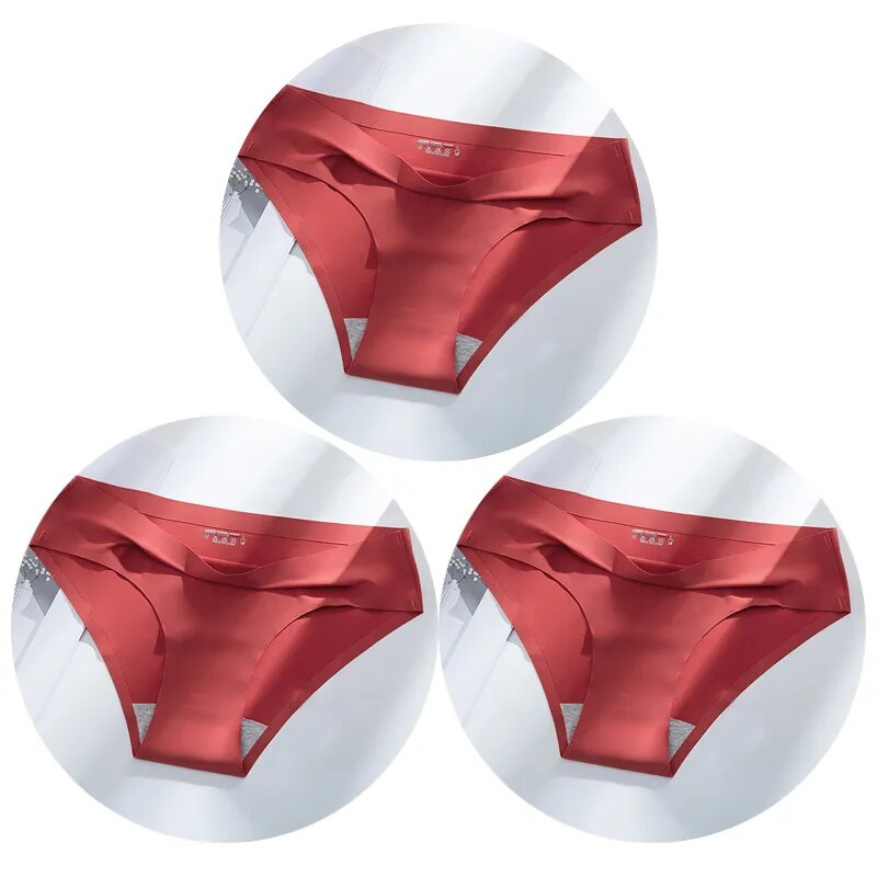 Our TrowBridge silk 3PCS/Set Solid Colors Women's Panties Breathable Seamless Underwear Sexy Panty Thin Cozy Lingerie