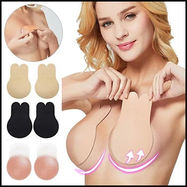 Our 1Pair Backless Strapless Invisible Push Up Bras For Women Adhesive Wireless Bralette Silicone Breast Lift Sticky Bra