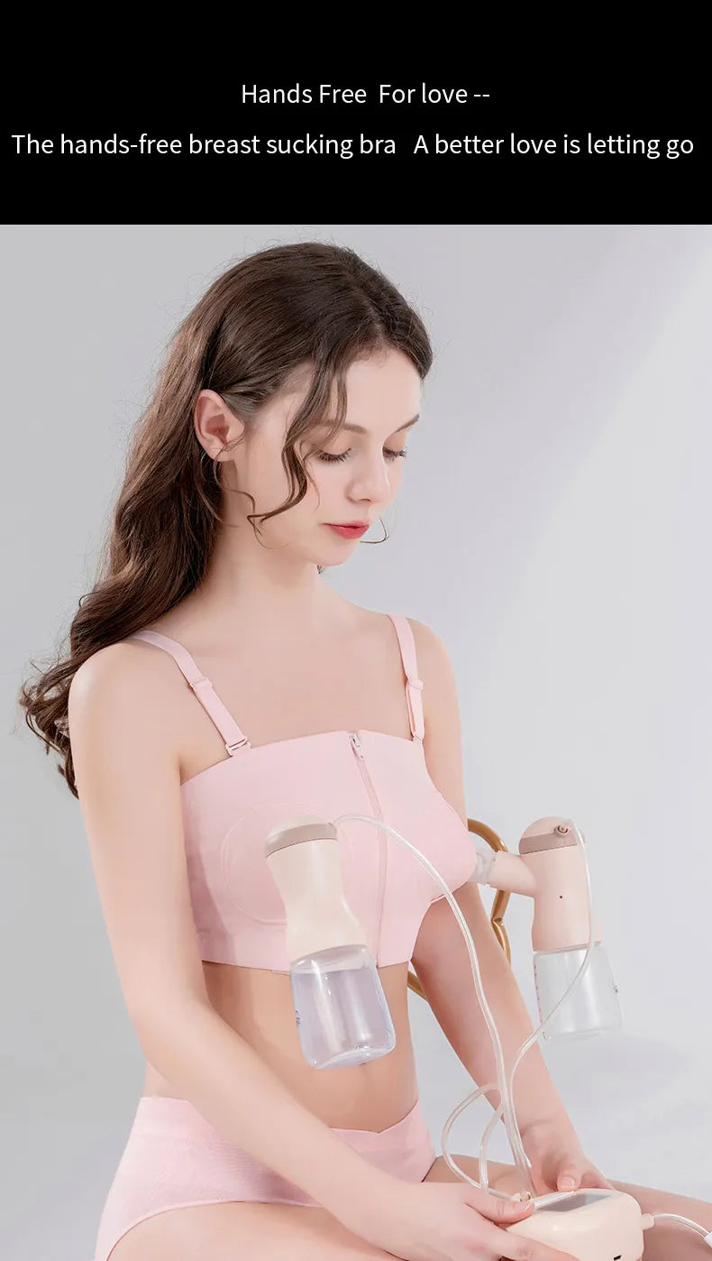 Our 100% cotton Hands-Free Breast Pump Bra Adjustable Nursing Pumping Bras for Women Breastfeeding Underwear