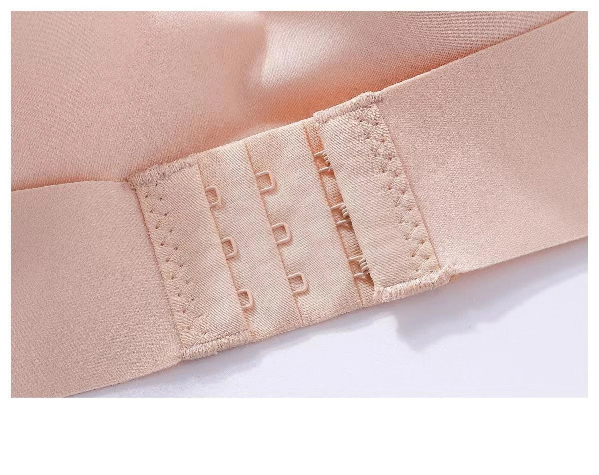 Out strapless Front Buckle Gathered Non-slip, Anti-sagging, No Trace, No Steel Ring, Women's Underwear, Invisible Strapless Women's Bra Strap