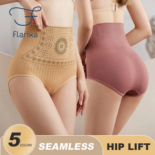 Our Flarixa Seamless Women's Panties High Waist Flat Belly Panties Body Shaping Underwear Comfort Postpartum Abdominal Pants Briefs