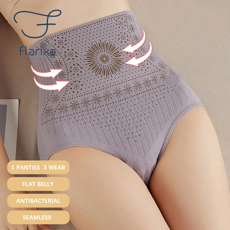 Our Flarixa Seamless Women's Panties High Waist Flat Belly Panties Body Shaping Underwear Comfort Postpartum Abdominal Pants Briefs