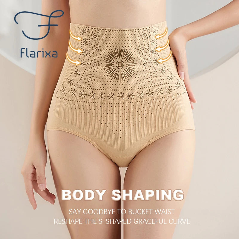 Our Flarixa Seamless Women's Panties High Waist Flat Belly Panties Body Shaping Underwear Comfort Postpartum Abdominal Pants Briefs